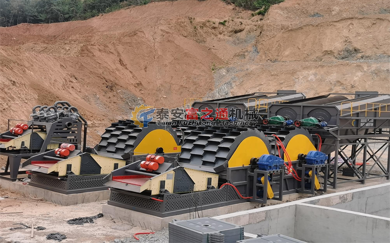 湖北武穴某建材公司制砂水洗項目施工現場圖